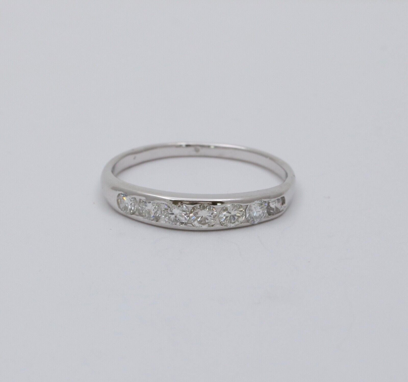 Vintage 18K Gold Diamond Half Eternity Band.