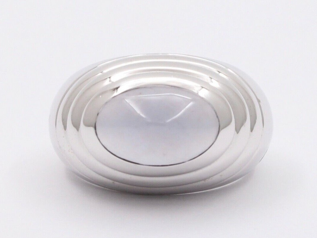 Boucheron Blue Chalcedony 18K White Gold Vintage Ring