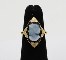 Load image into Gallery viewer, Art Nouveau Cameo Onyx 14K Yellow Gold Ring
