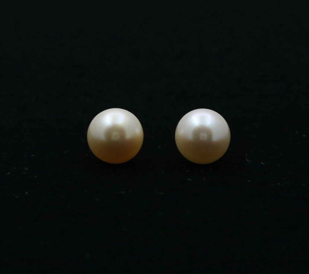 Vintage Pearl 14K Yellow Gold Earrings