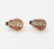 Load image into Gallery viewer, Vintage French 18K Yellow Gold Diamond Earrings
