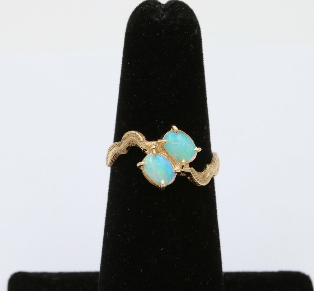 Vintage Opal Vine 14K Yellow Gold Ring