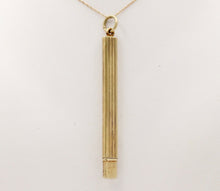 Load image into Gallery viewer, Vintage Tiffany &amp; Co 14K Yellow Gold Pencil Case Pendant Necklace, Charm
