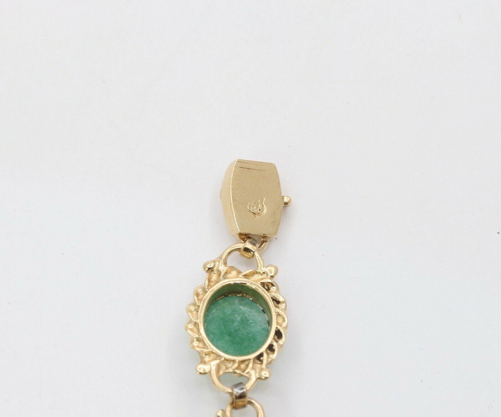 Beautiful Vintage Aventurine 14K Yellow Gold Bracelet