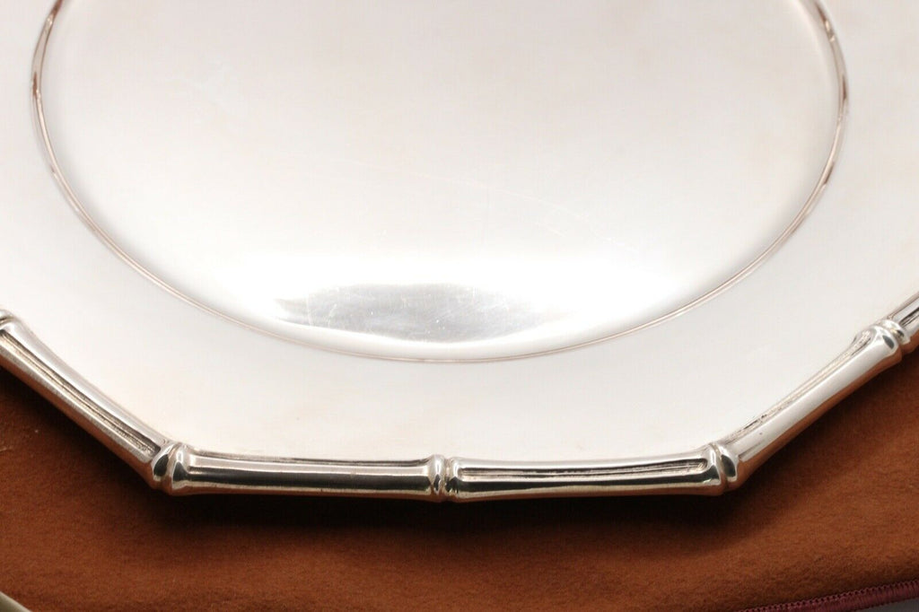 Tiffany and Co. Bamboo Octagonal Serving Dish 925 Sterling Silver