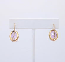 Load image into Gallery viewer, Victorian Rose De France Amethyst 14K Yellow Gold Earrings
