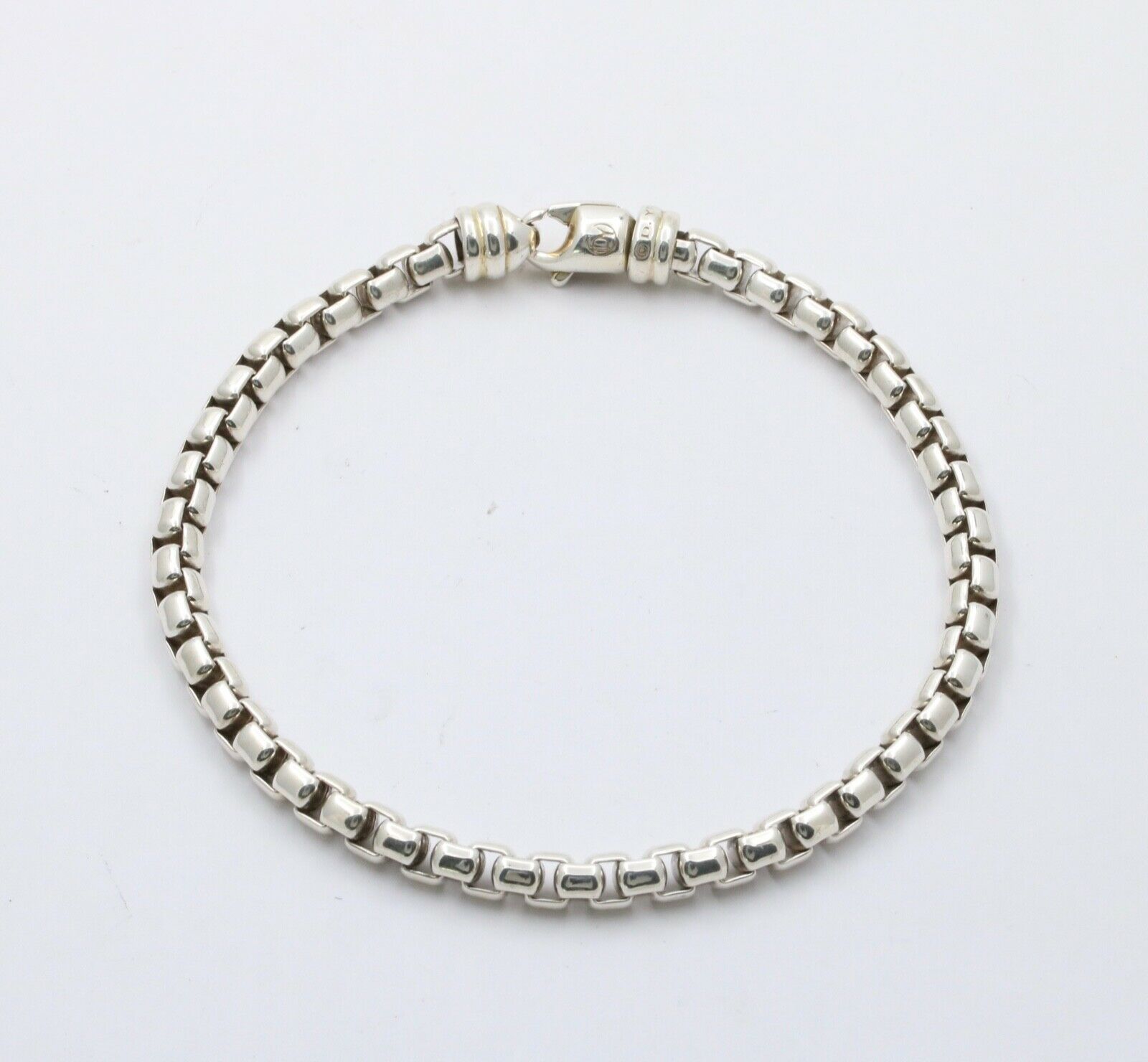 David Yurman Box Link Bracelet 925 Sterling Silver