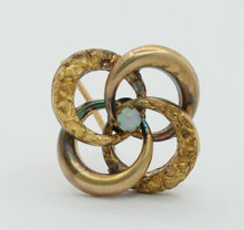 Load image into Gallery viewer, Victorian Vermeil Interlocking Circle Opal Brooch
