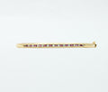Vintage 18K Yellow Gold CZ Ruby Bangle