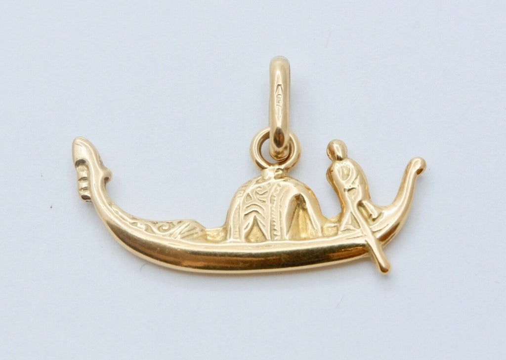 Vintage Italian Venetian Gondola Boat Pendant Charm