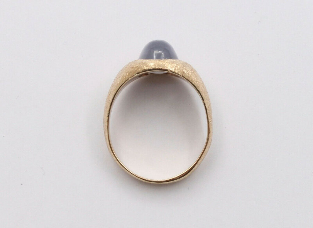 Vintage Men's 14K Yellow Handmade Star Sapphire Ring