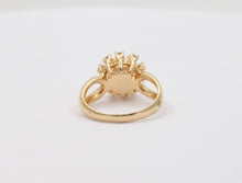 Load image into Gallery viewer, Mikimoto Vintage Pearl Diamonds 14K Yellow Gold Ring
