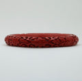 Vintage Red Cinnabar Chanterelle Bangle Bracelet