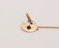Vintage Paint Palette Blue Sapphire 14K Yellow Gold Stick Pin