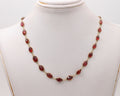 Victorian Handmade Garnet 14K Yellow Gold Necklace