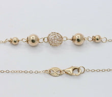 Load image into Gallery viewer, Vintage 14K Yellow Gold Ball Wire Necklace
