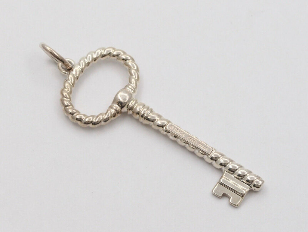 Tiffany and Co. Italy Key Pendant 925 Sterling Silver
