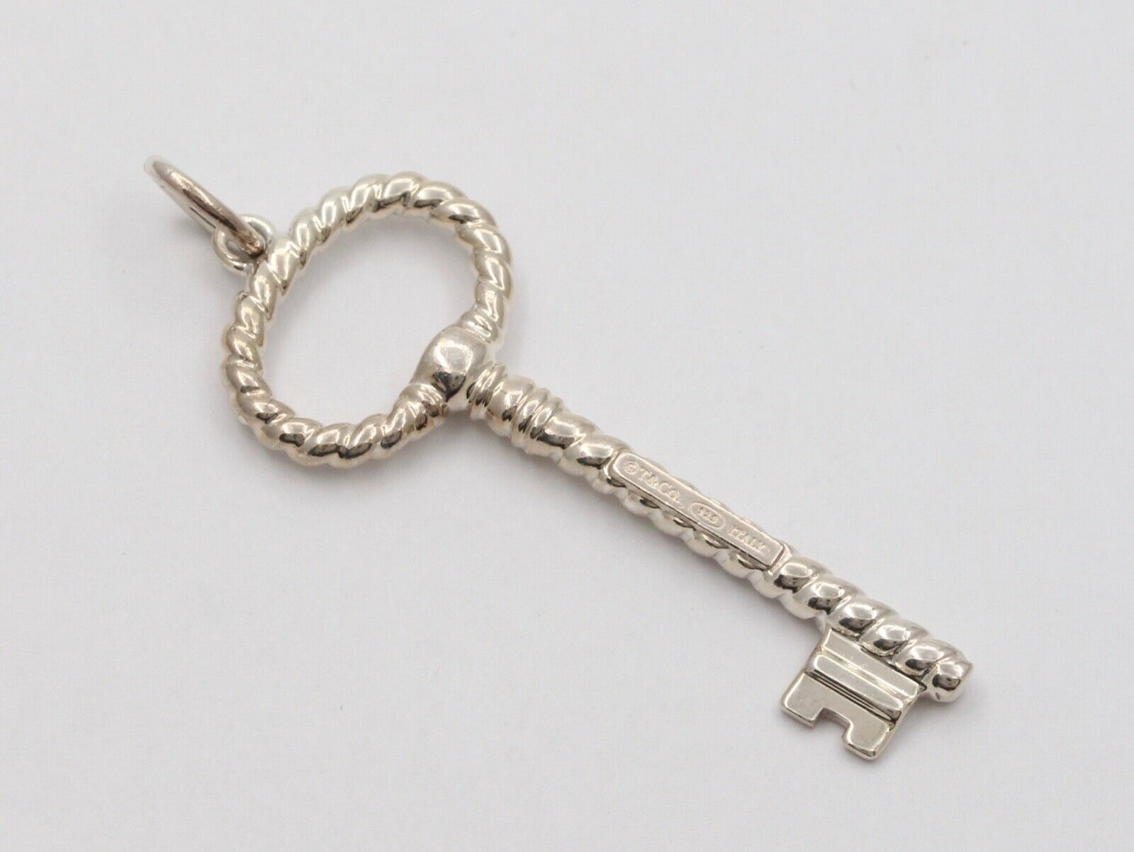 Tiffany and Co. Italy Key Pendant 925 Sterling Silver