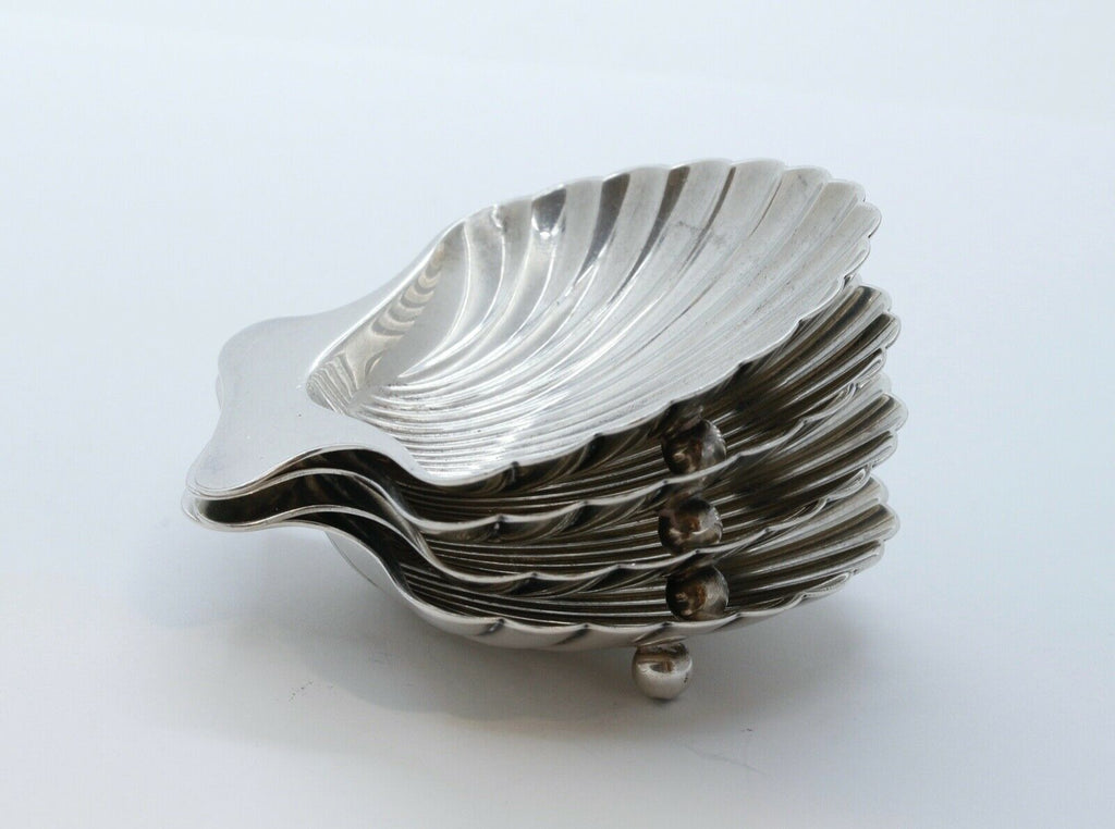 Vintage Tiffany and Co Scallop Shell Dish Set Sterling Silver