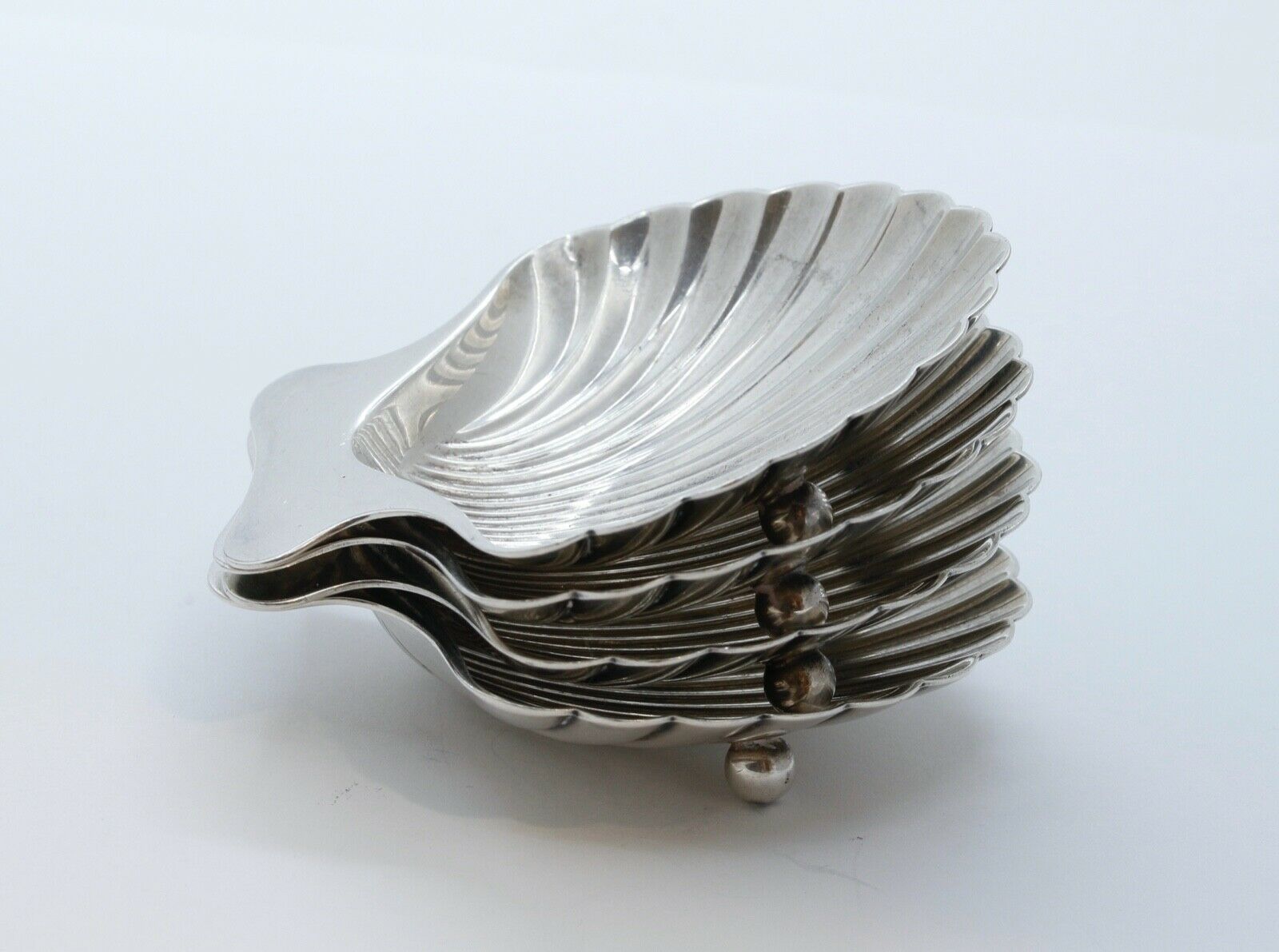 Vintage Tiffany and Co Scallop Shell Dish Set Sterling Silver