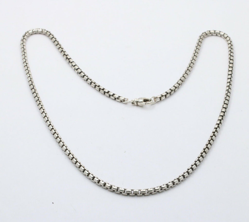 Classic David Yurman 22 inches sterling silver Rounded Venetian Link Necklace