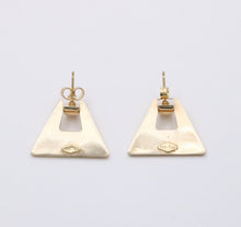 Load image into Gallery viewer, Vintage 14K Yellow Gold Geometric Dangling Earrings.
