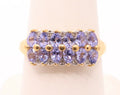 Vintage Tanzanite Diamonds 14K Yellow Gold Ladies Band