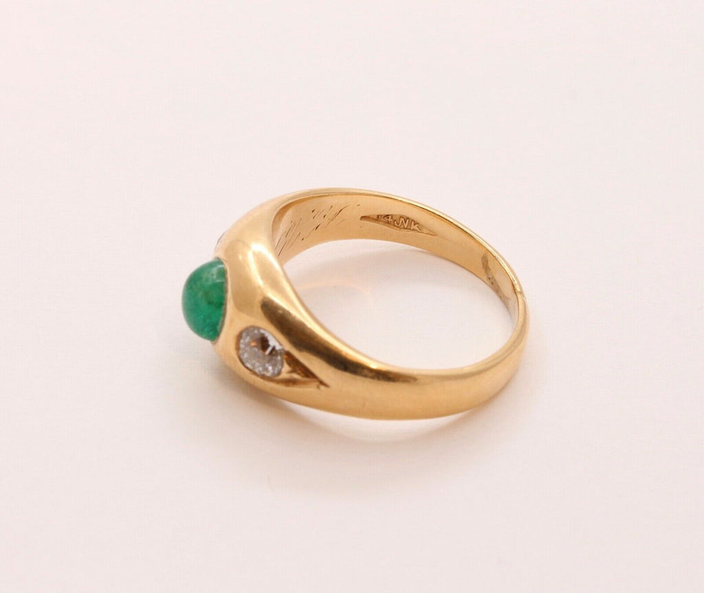 Vintage Ladies 14k Yellow Gold Diamonds Anniversary Wedding Band
