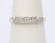 Load image into Gallery viewer, Vintage Diamond 14K White Gold Ring Band, Wedding Band
