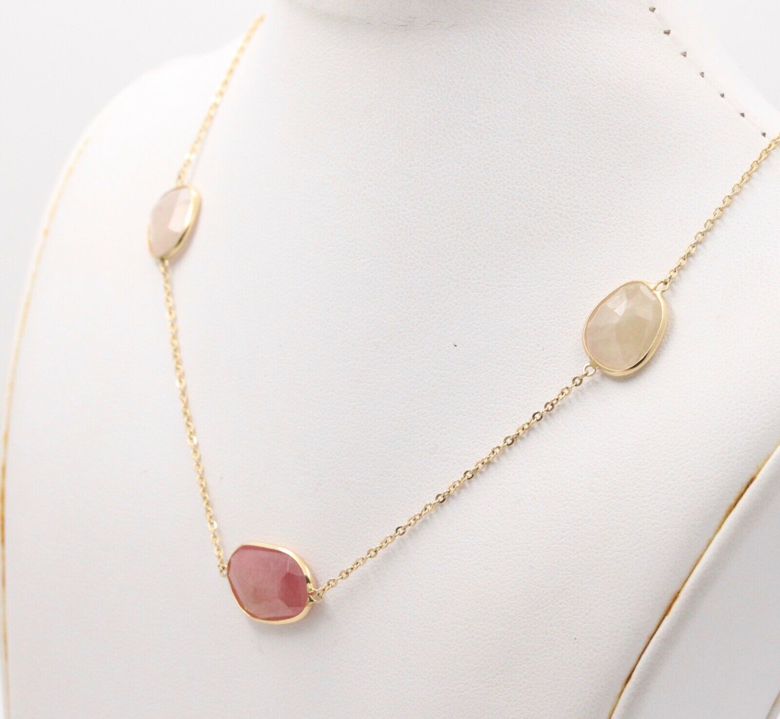 Vintage Quartz Crystal 14K Yellow Gold Necklace