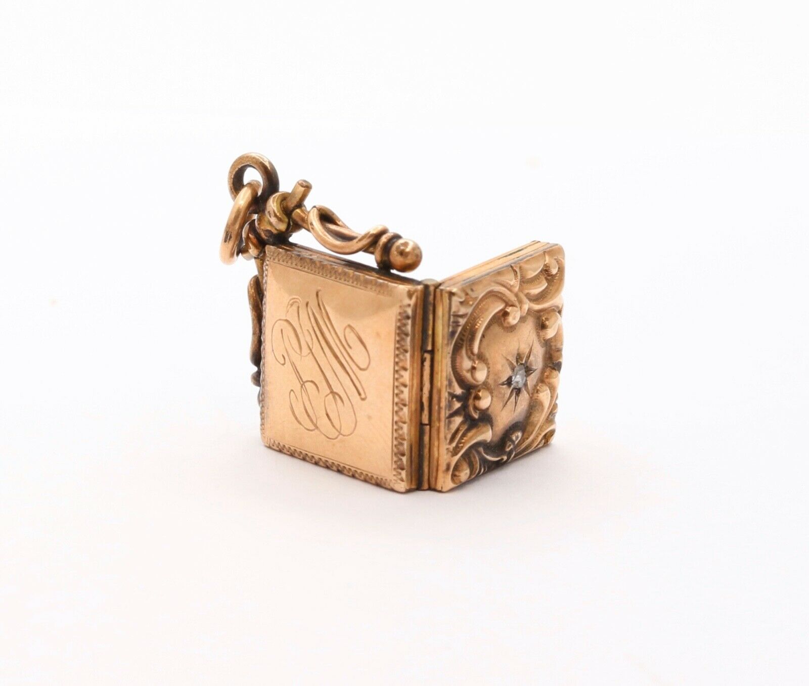 Victorian Locket Pendant Charm Gold Vermeil