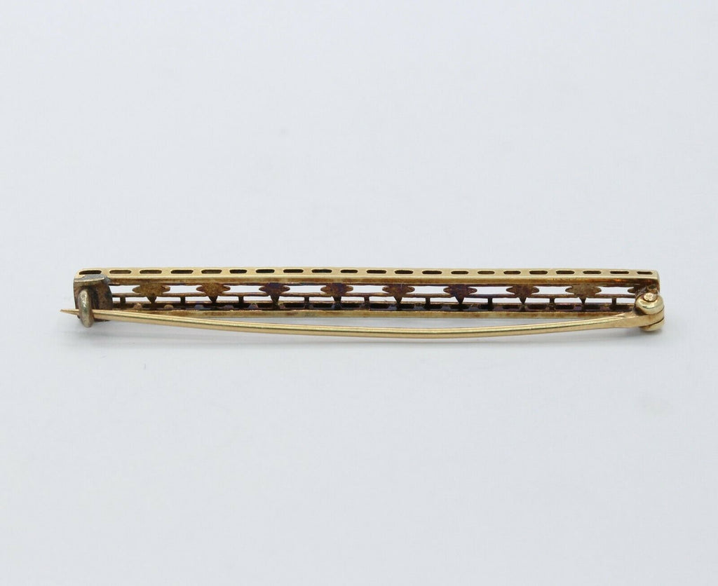 Victorian 18K Yellow Gold Bar Pin