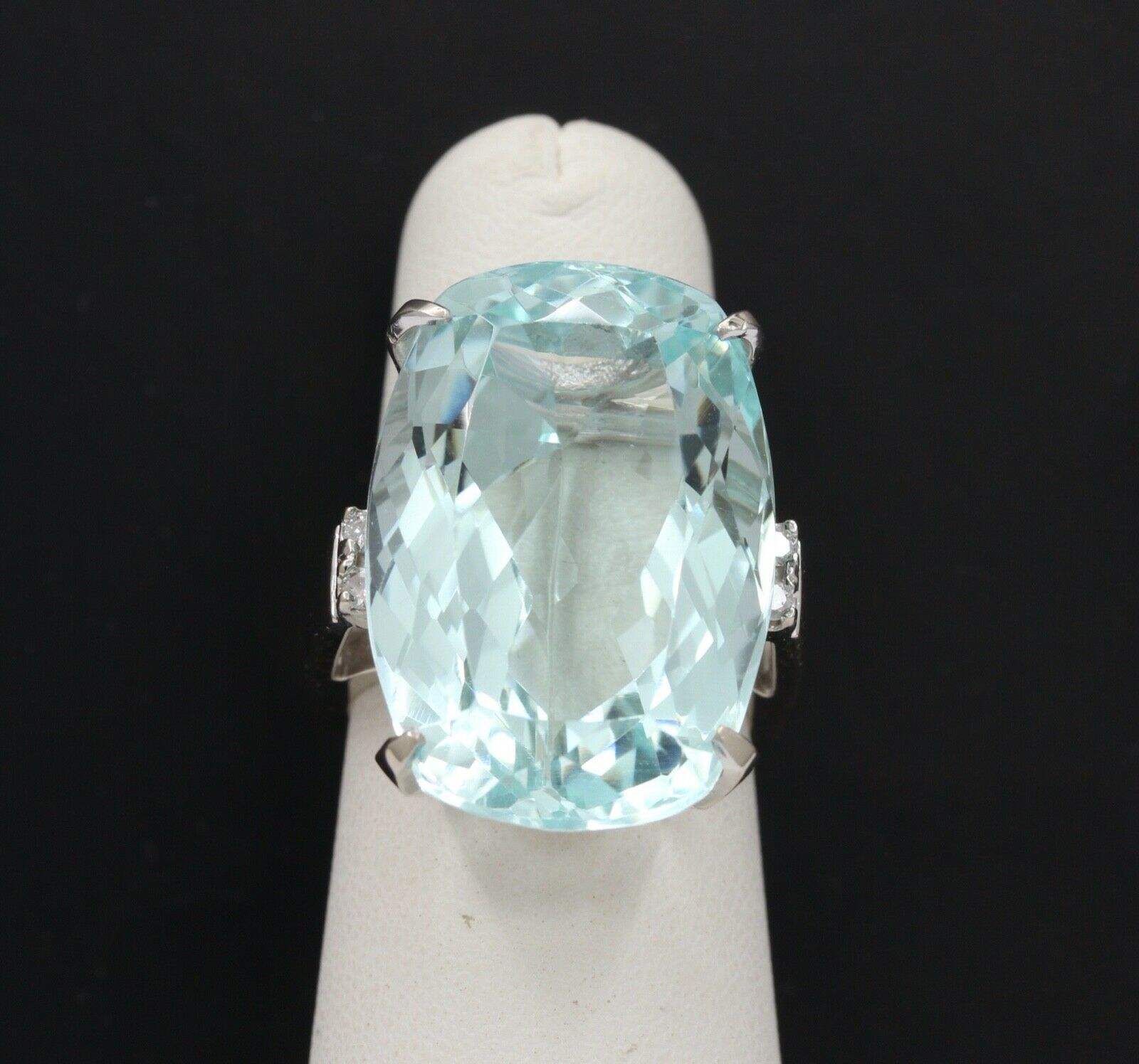 Vintage 34.66 Carat Aquamarine Statement Ring