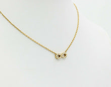 Load image into Gallery viewer, Cute 18K Yellow Gold Diamond Infinity Pendant
