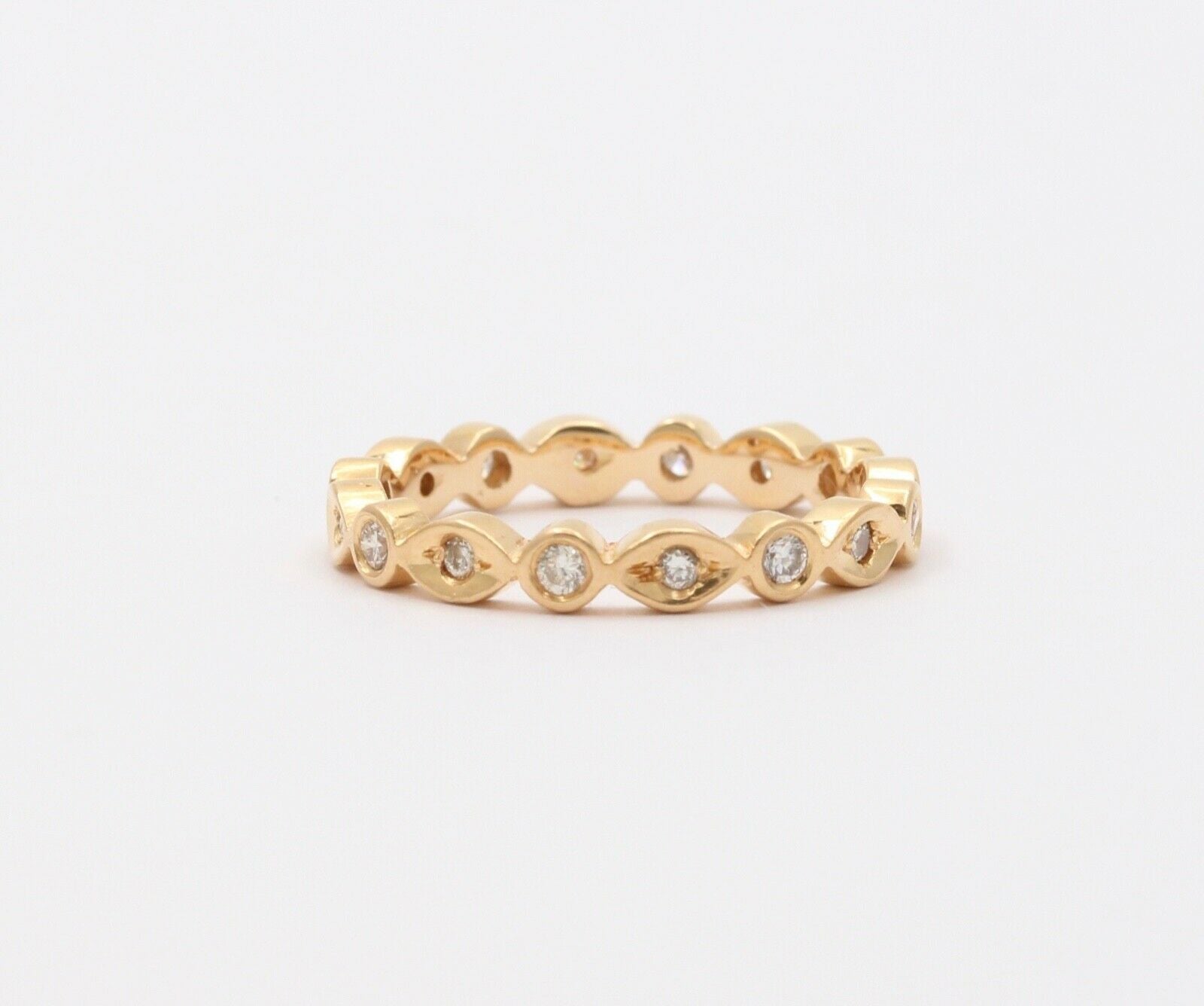 The Classic 18K Yellow Gold Diamond Eternity Ring , Wedding Band.
