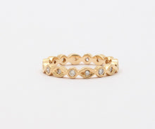 Load image into Gallery viewer, The Classic 18K Yellow Gold Diamond Eternity Ring , Wedding Band.
