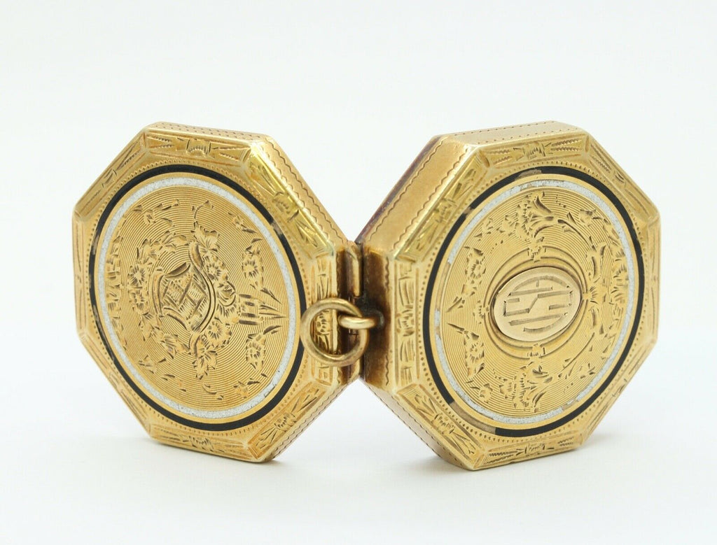 Victorian Tiffany and Co 14K Compact Pill Box