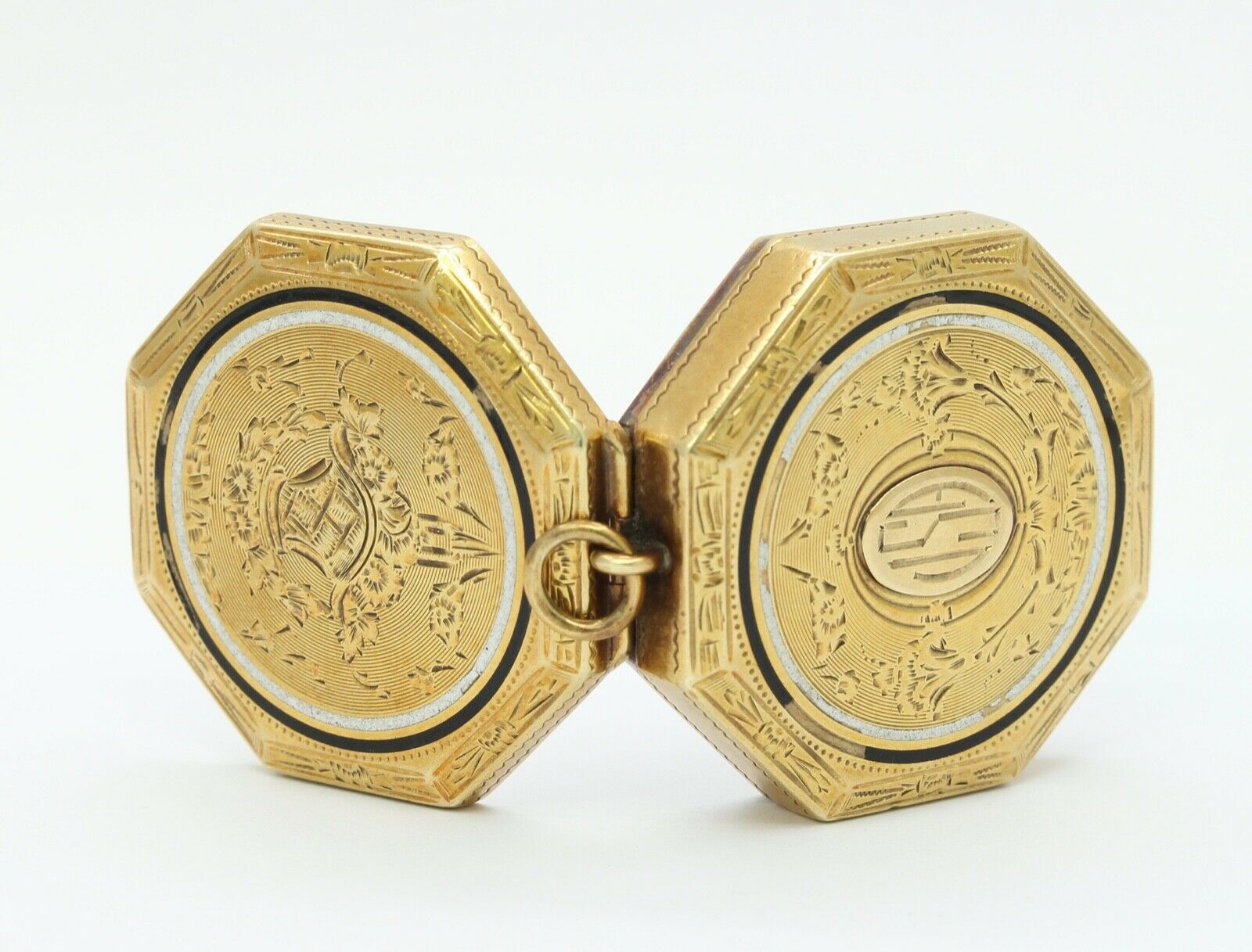 Victorian Tiffany and Co 14K Compact Pill Box