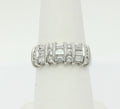 Vintage Ladies Platinum Diamonds Anniversary Wedding Band