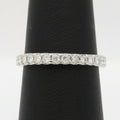 Vintage 14K White Gold Diamond Half Eternity Band