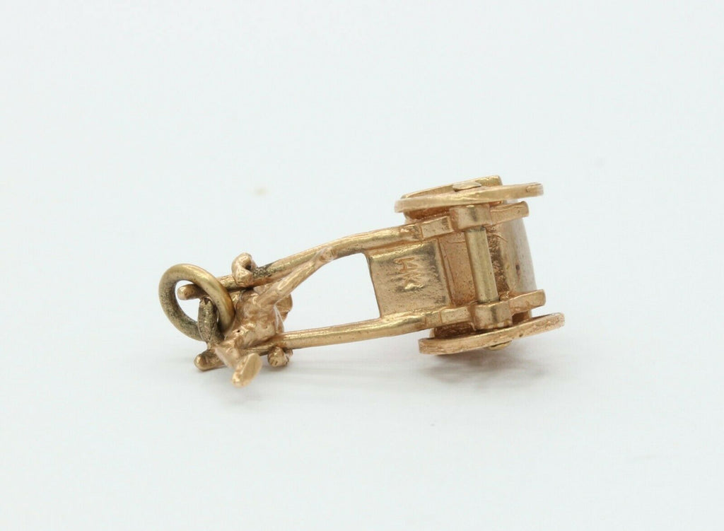 Vintage 14K Yellow Gold Rickshaw Charm