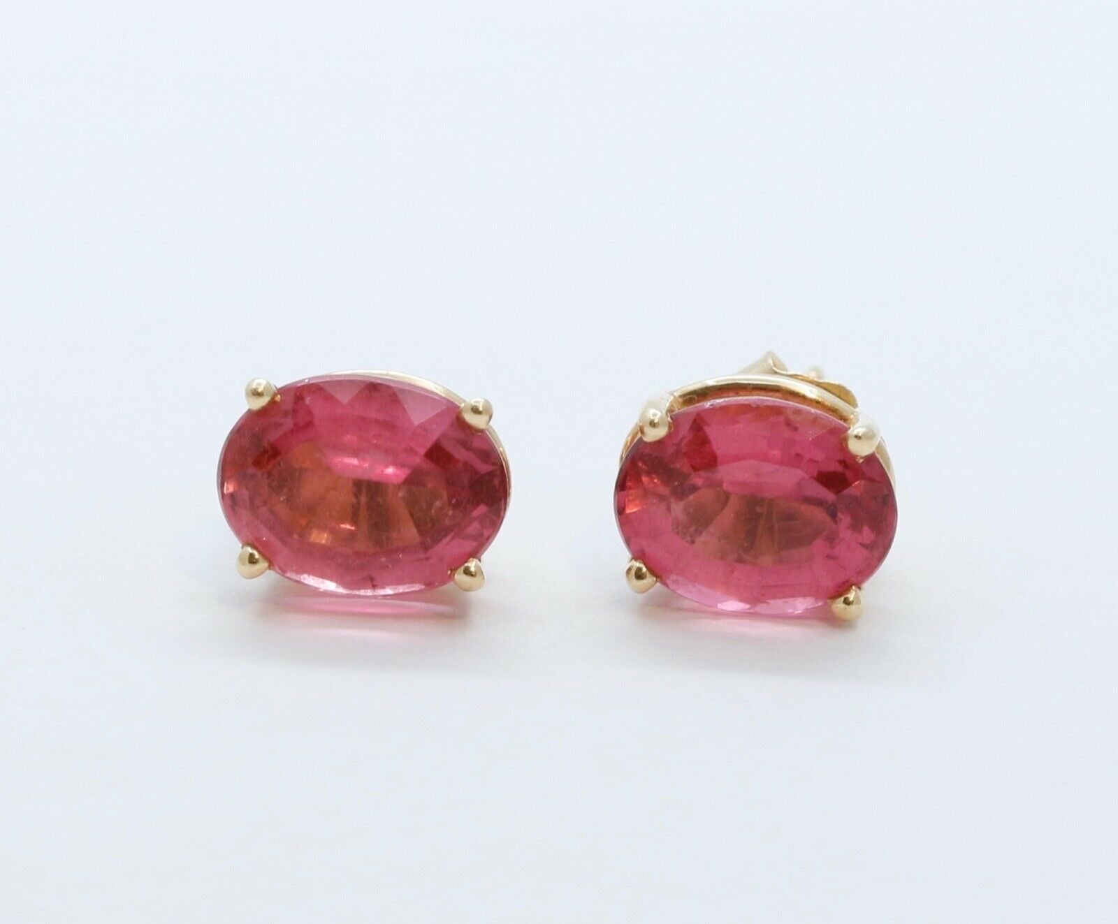 Beautiful Vintage Pink Tourmaline Earring Studs