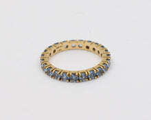 Load image into Gallery viewer, Vintage Spinel 18K Yellow Gold Eternity Stacking Wedding Band
