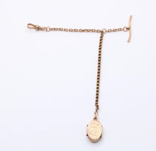 Load image into Gallery viewer, Victorian Antique Watch Chain FOB Locket 14K 10K Yellow Gold
