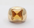 Vintage BVLGARI Gold 18k Yellow Gold Pyramid Citrine Ring