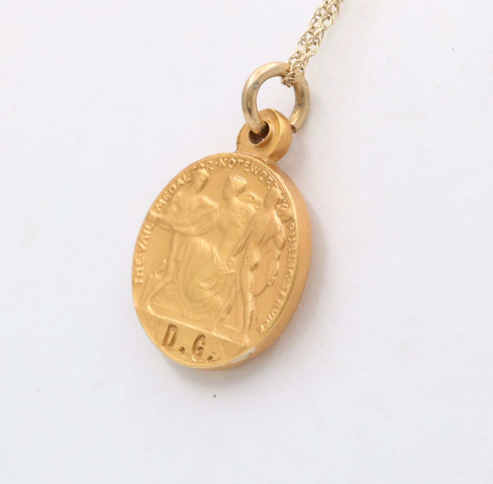 Vintage Theodore Newton Vail 18K Yellow Gold Service Excellency Pendant