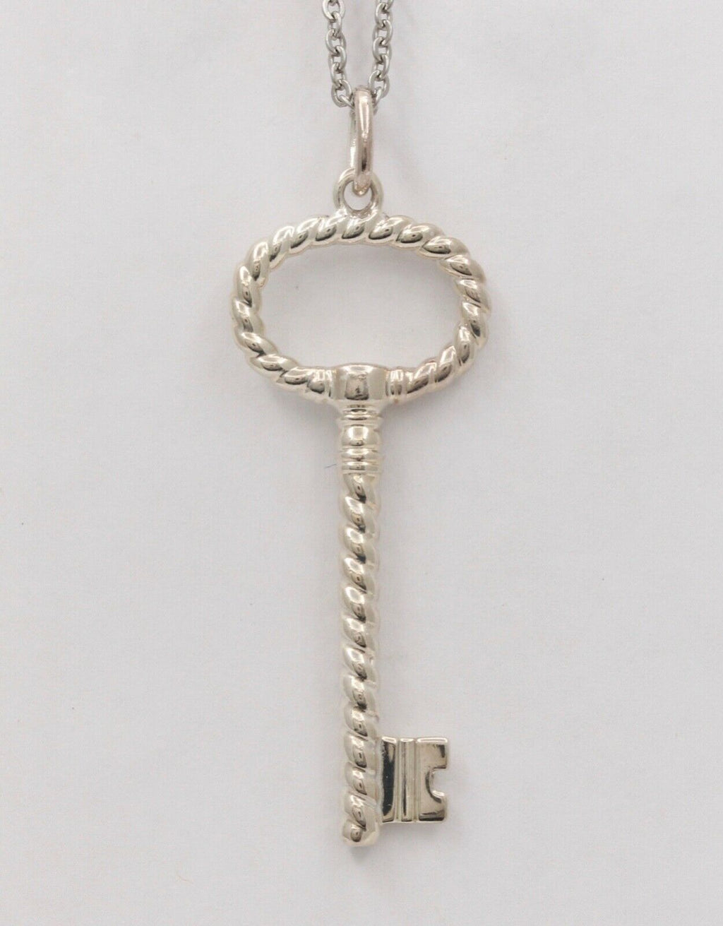Tiffany and Co. Italy Key Pendant 925 Sterling Silver