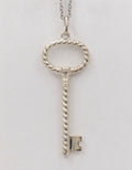 Tiffany and Co. Italy Key Pendant 925 Sterling Silver