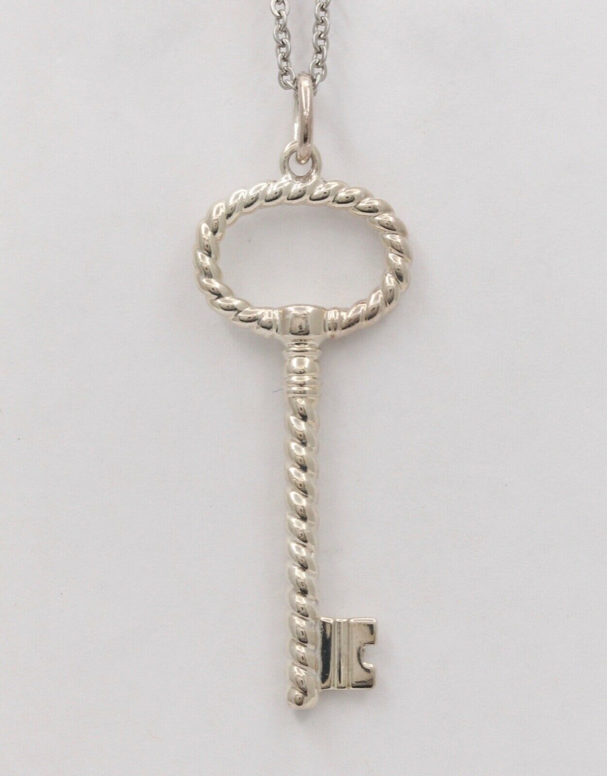 Tiffany and Co. Italy Key Pendant 925 Sterling Silver