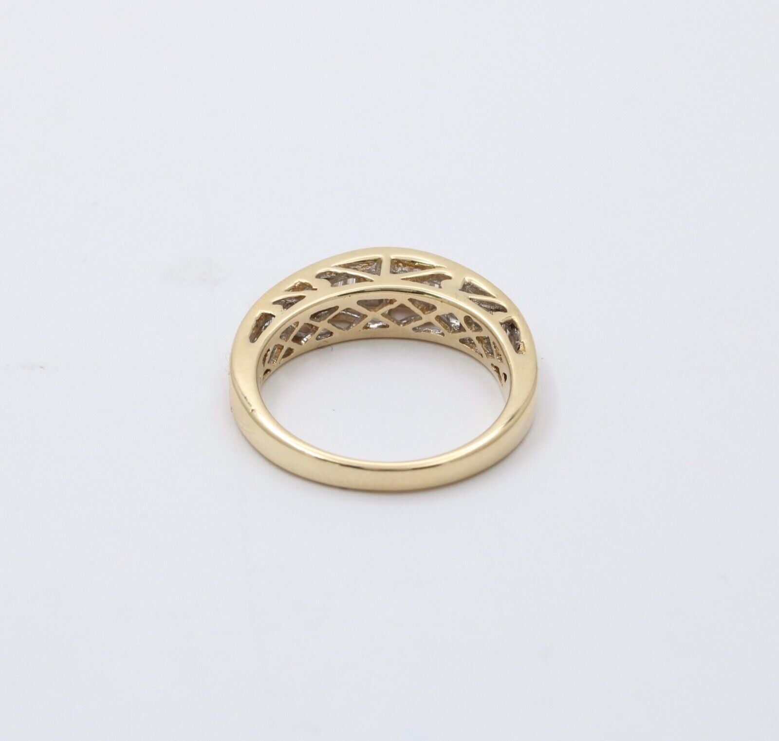 Vintage 14K Gold Diamond Channel Set Ring Band